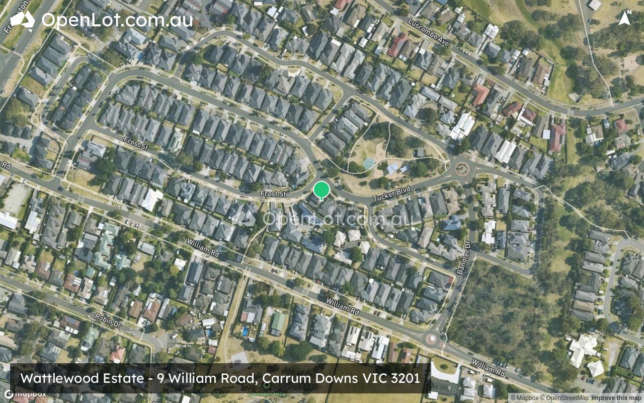 Satellite image for Wattlewood Estate - 9 William Road, Carrum Downs VIC 3201