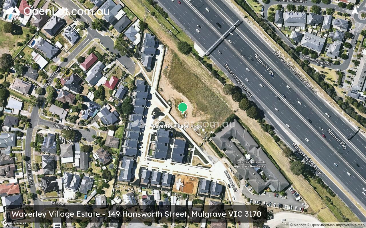 Satellite image for Waverley Village Estate - 149 Hansworth Street, Mulgrave VIC 3170