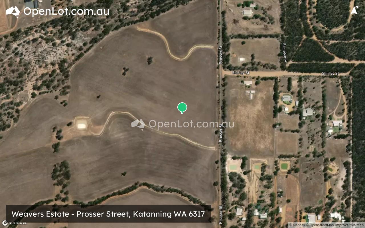 Satellite image for Weavers Estate - Prosser Street, Katanning WA 6317