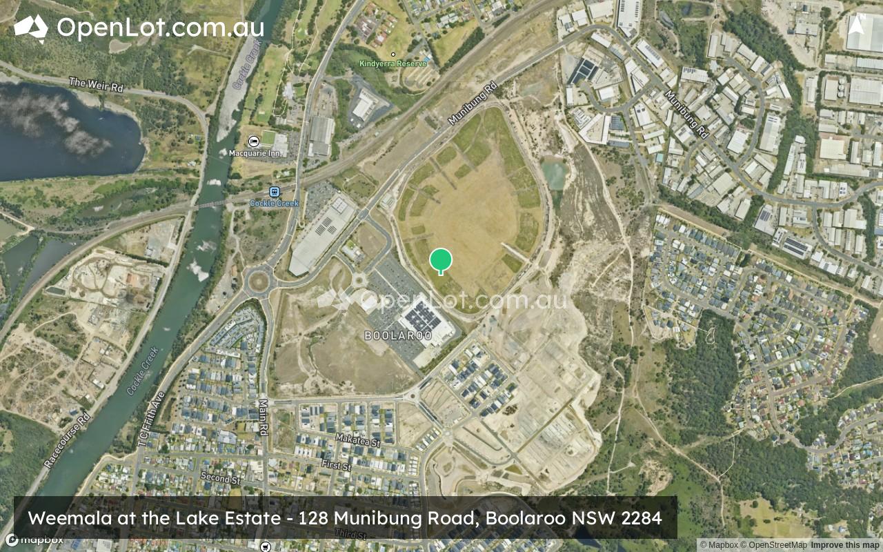 Satellite image for Weemala at the Lake Estate - 128 Munibung Road, Boolaroo NSW 2284