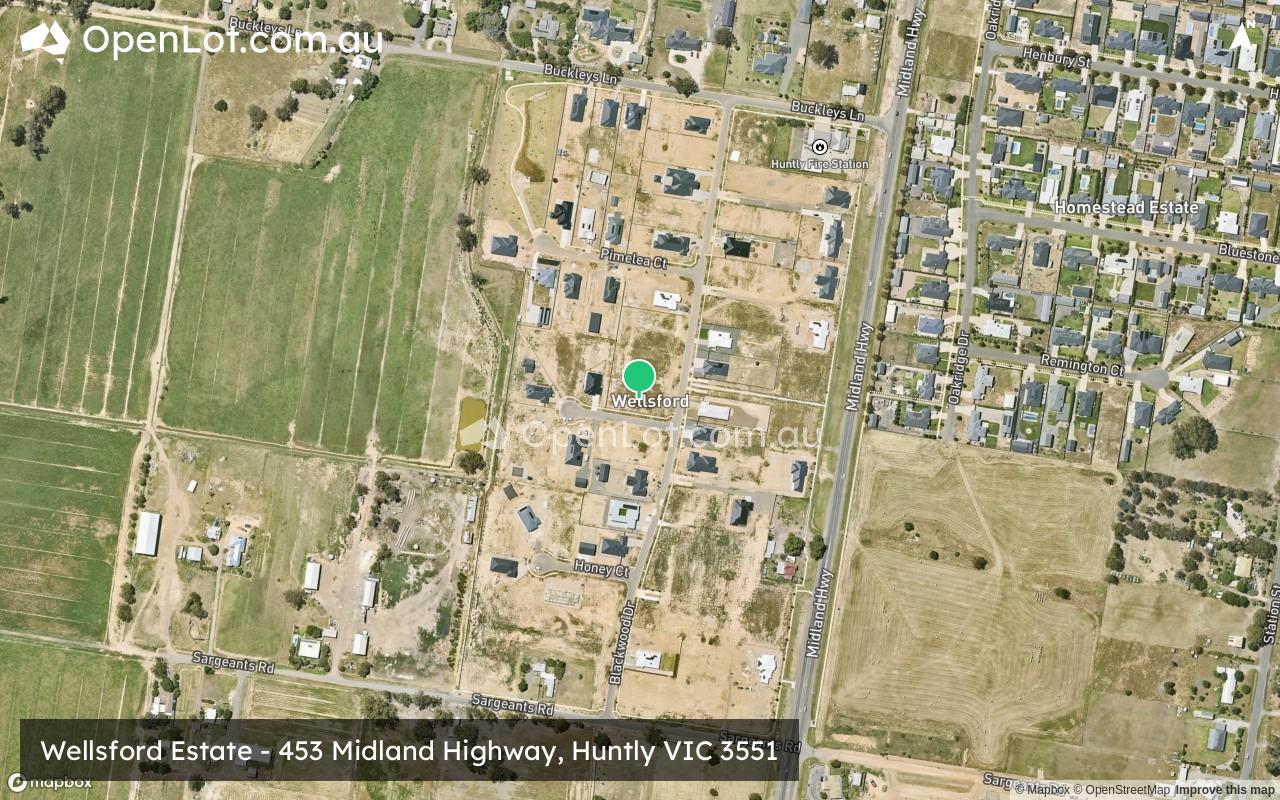 Satellite image for Wellsford Estate - 453 Midland Highway, Huntly VIC 3551