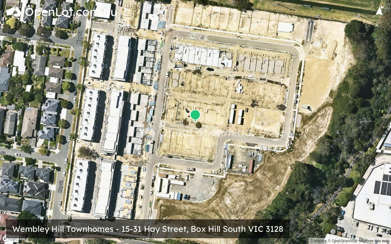 Satellite image for Wembley Hill Townhomes - 15-31 Hay Street, Box Hill South VIC 3128