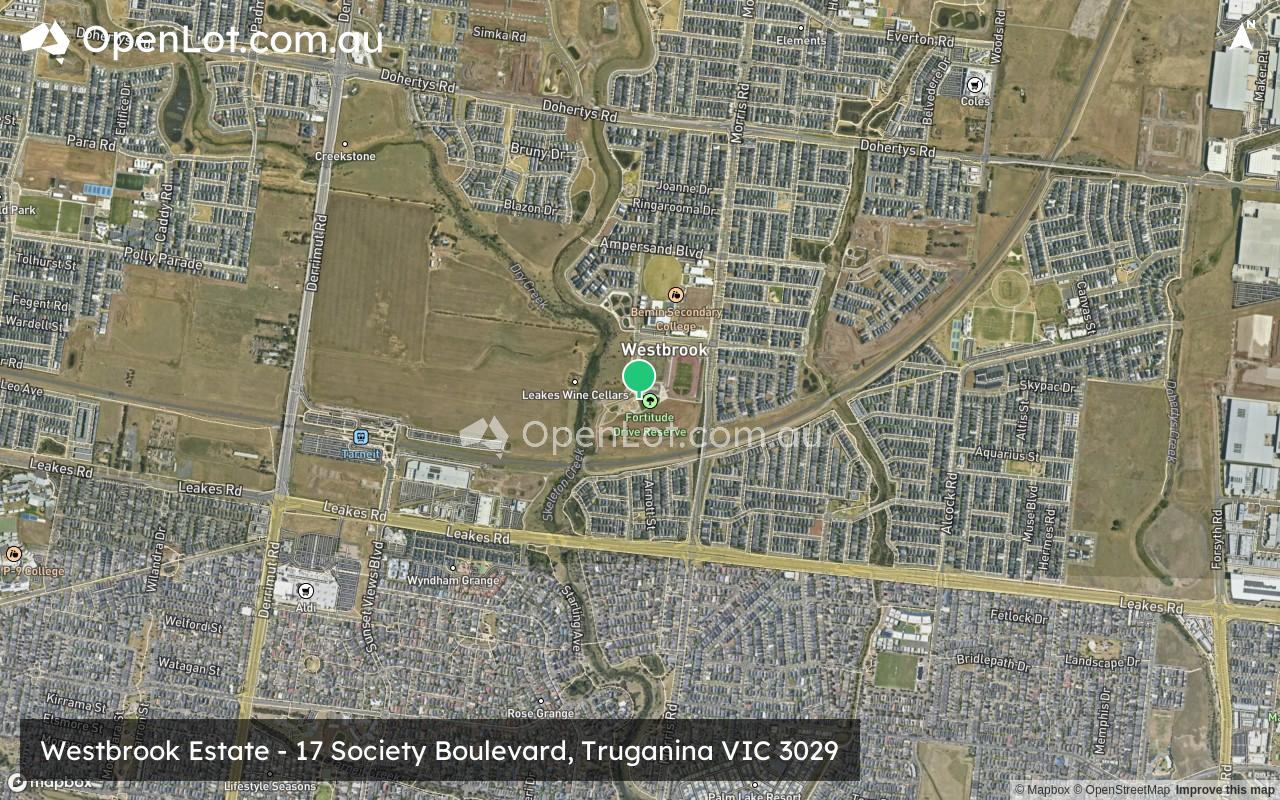 Satellite image for Westbrook Estate - 17 Society Boulevard, Truganina VIC 3029