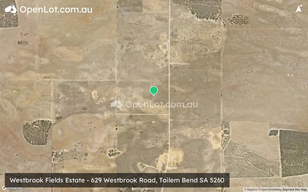 Satellite image for Westbrook Fields Estate - 629 Westbrook Road, Tailem Bend SA 5260