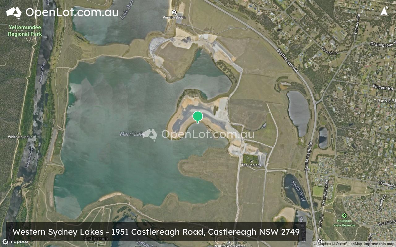 Satellite image for Western Sydney Lakes - 1951 Castlereagh Road, Castlereagh NSW 2749