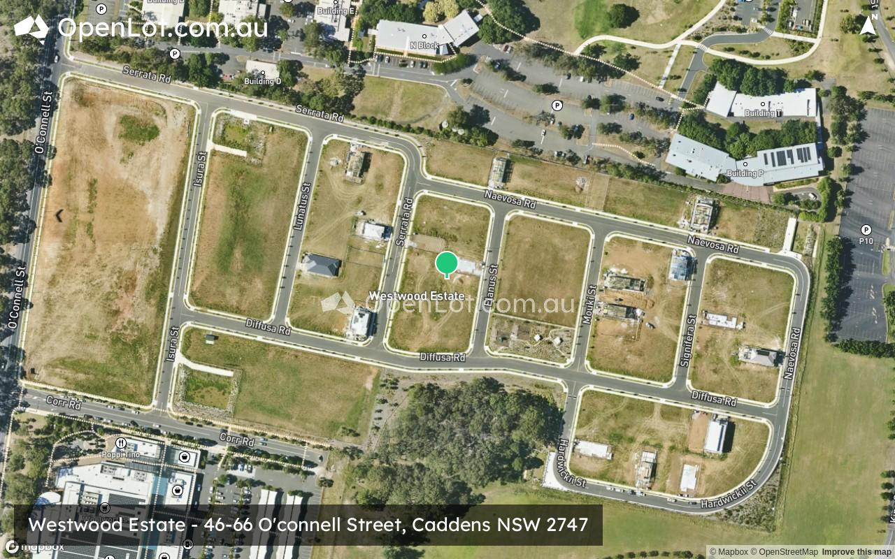Satellite image for Westwood Estate - 46-66 O'connell Street, Caddens NSW 2747