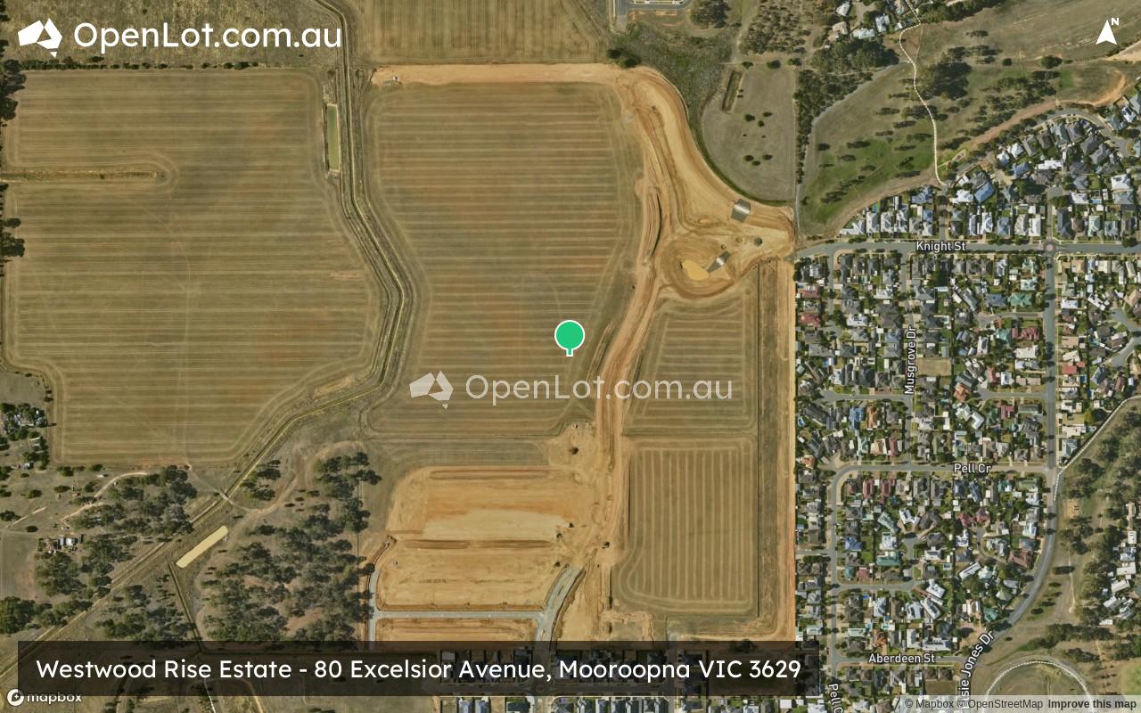 Satellite image for Westwood Rise Estate - 80 Excelsior Avenue, Mooroopna VIC 3629