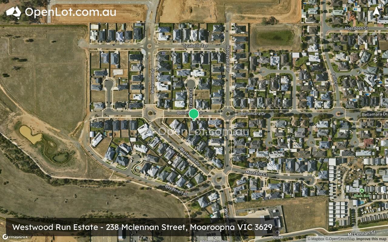 Satellite image for Westwood Run Estate - 238 Mclennan Street, Mooroopna VIC 3629