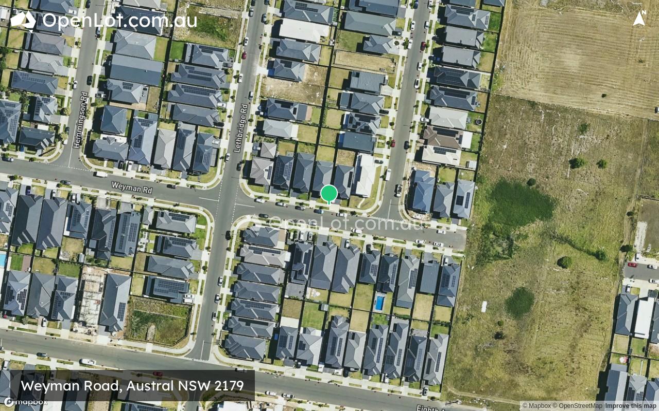 Satellite image for Weyman Road, Austral NSW 2179