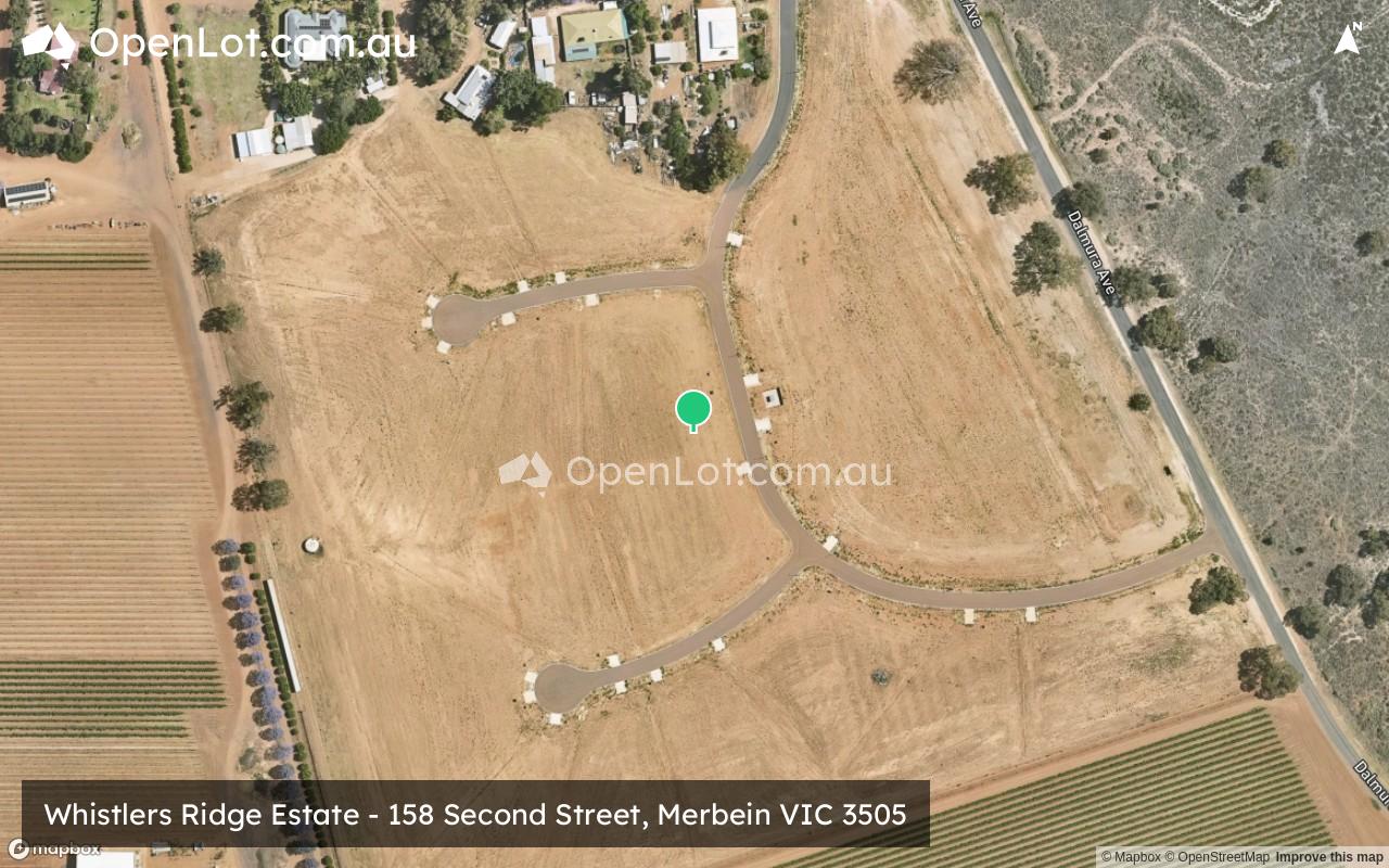 Satellite image for Whistlers Ridge Estate - 158 Second Street, Merbein VIC 3505