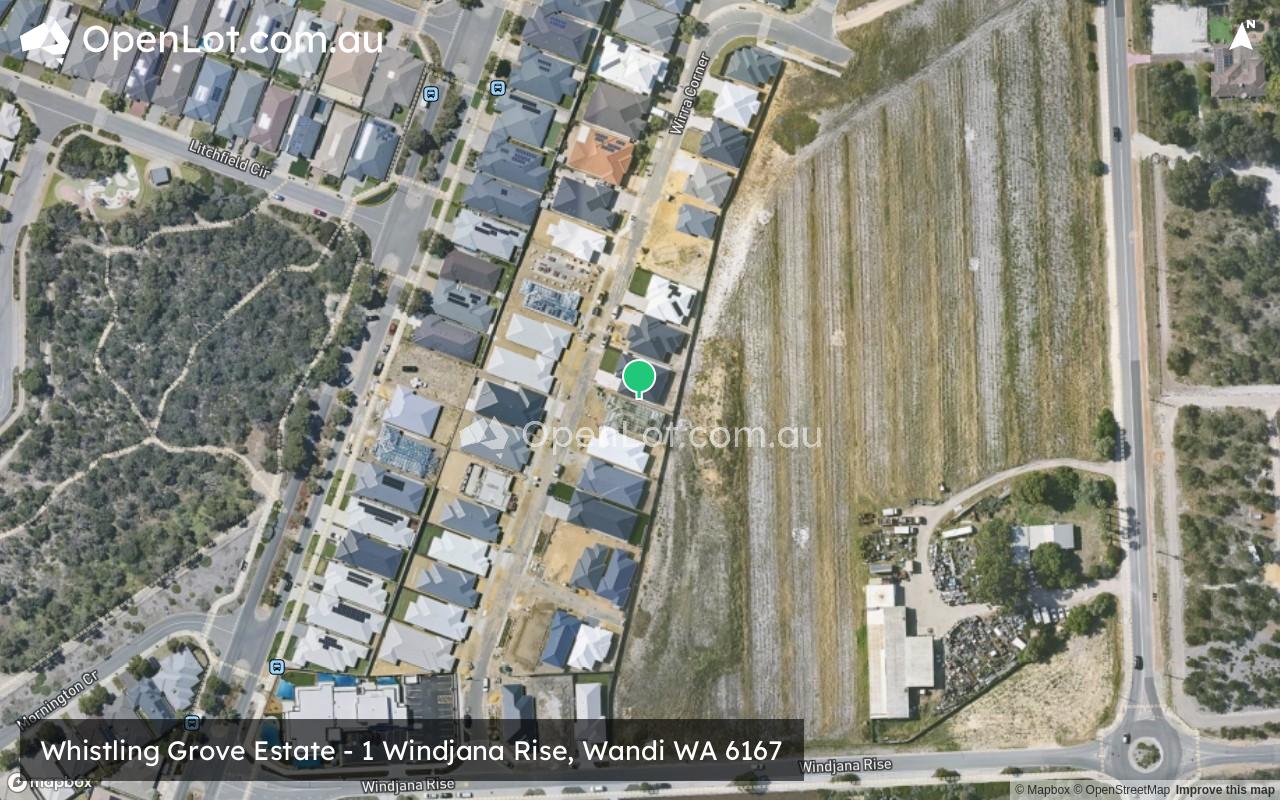 Satellite image for Whistling Grove Estate - 1 Windjana Rise, Wandi WA 6167