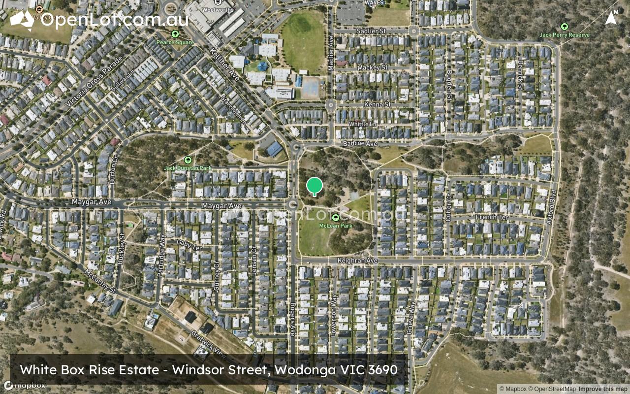 Satellite image for White Box Rise Estate - Windsor Street, Wodonga VIC 3690
