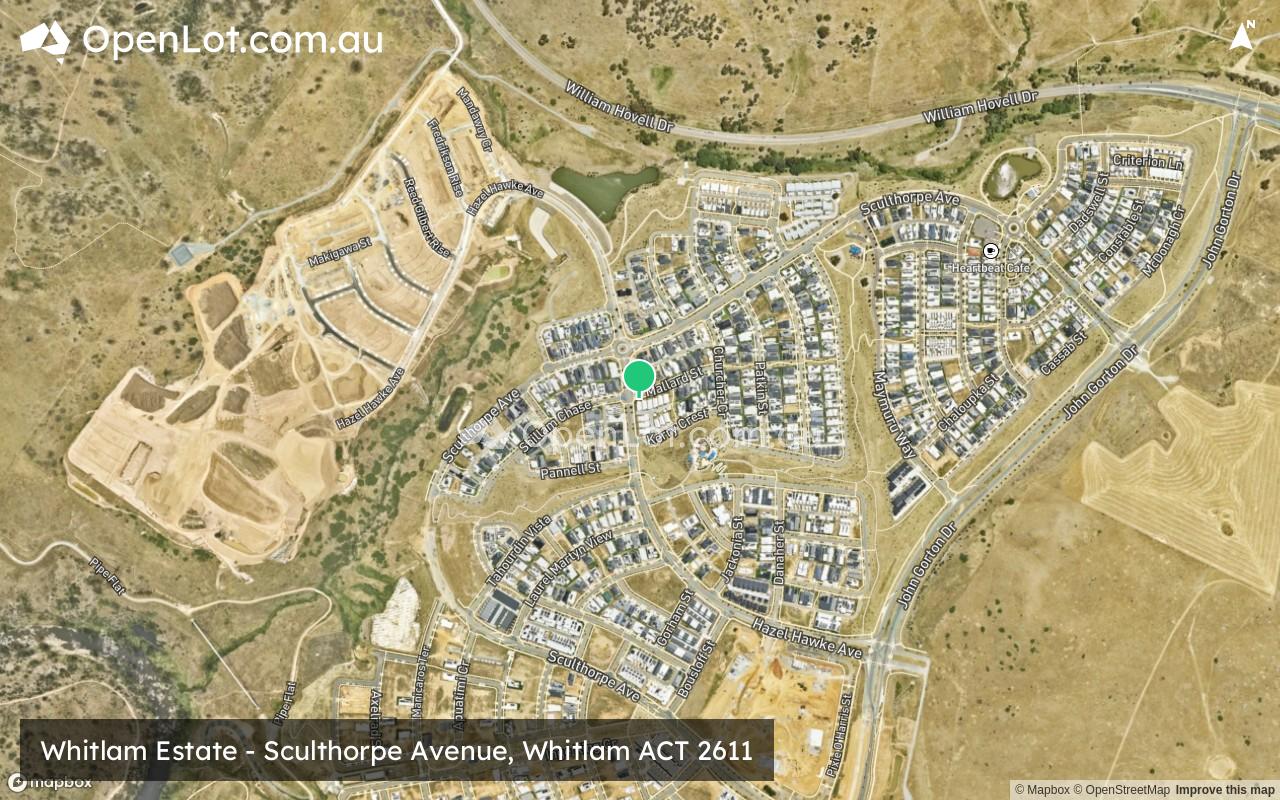 Satellite image for Whitlam Estate - Sculthorpe Avenue, Whitlam ACT 2611