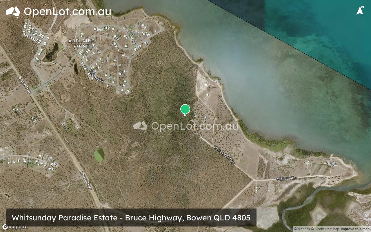 Satellite image for Whitsunday Paradise Estate - Bruce Highway, Bowen QLD 4805