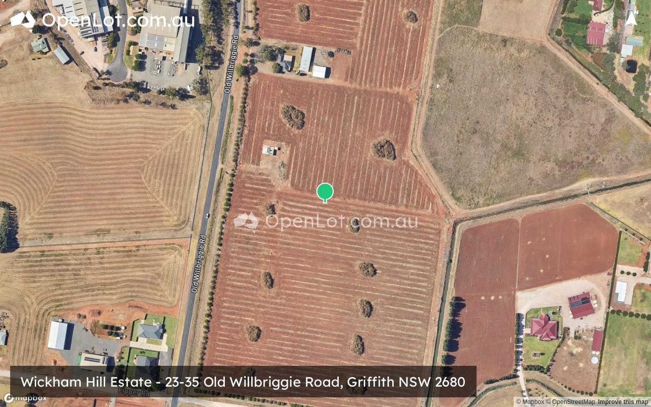 Satellite image for Wickham Hill Estate - 23-35 Old Willbriggie Road, Griffith NSW 2680