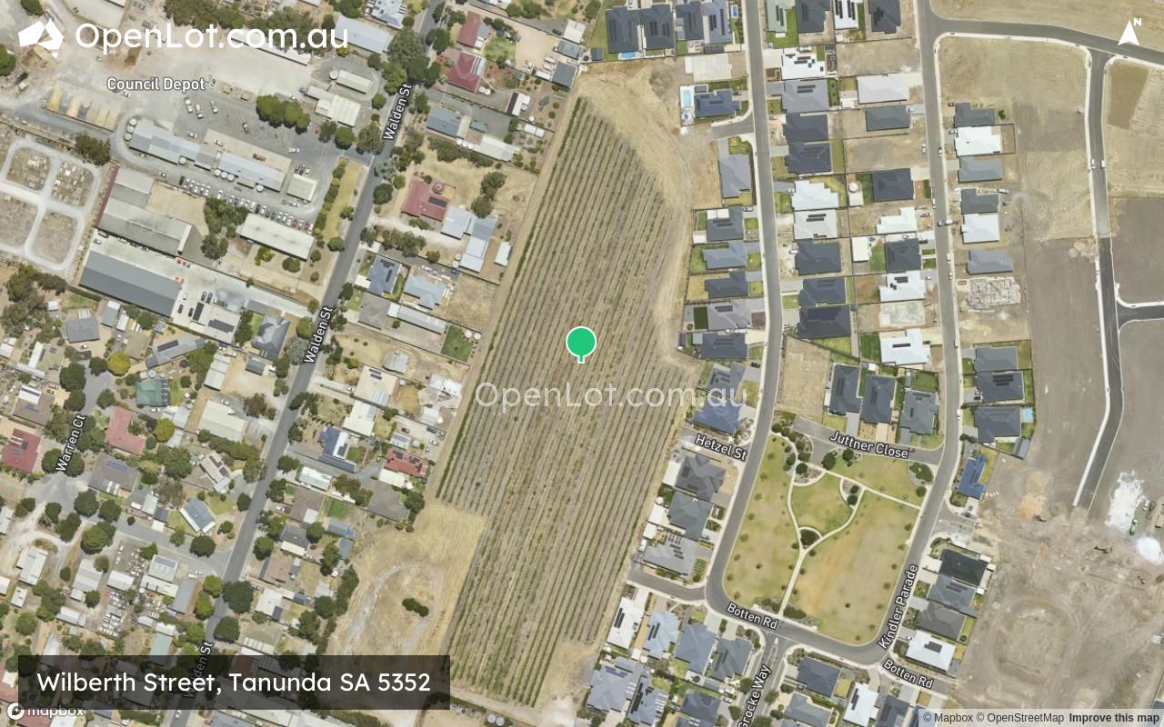 Satellite image for Wilberth Street, Tanunda SA 5352