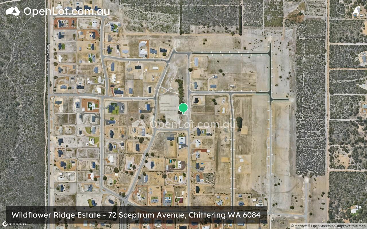 Satellite image for Wildflower Ridge Estate - 72 Sceptrum Avenue, Chittering WA 6084