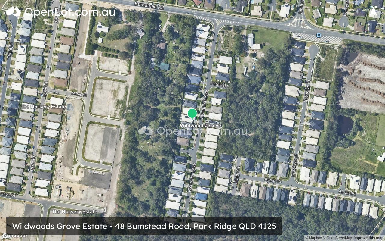 Satellite image for Wildwoods Grove Estate - 48 Bumstead Road, Park Ridge QLD 4125