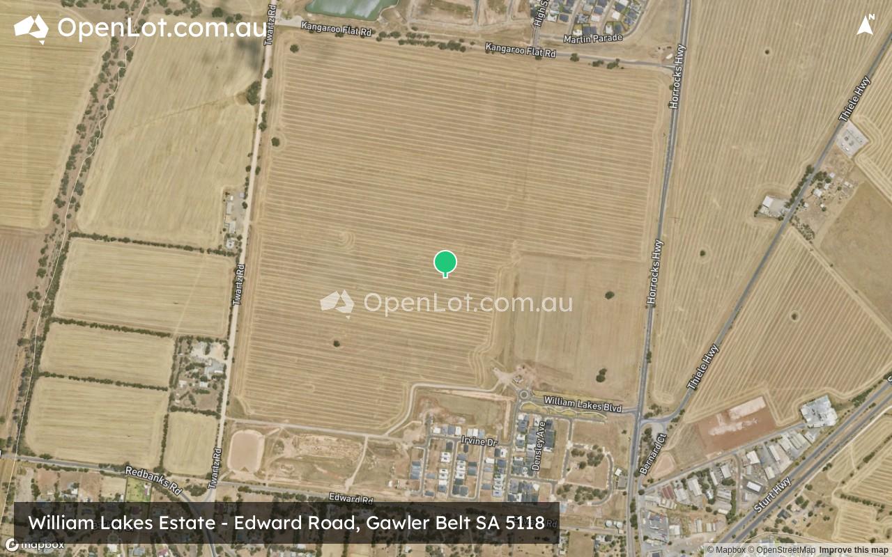 Satellite image for William Lakes Estate - Edward Road, Gawler Belt SA 5118