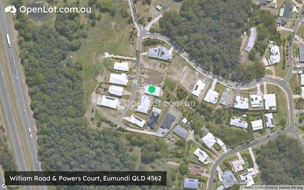 Satellite image for William Road & Powers Court, Eumundi QLD 4562