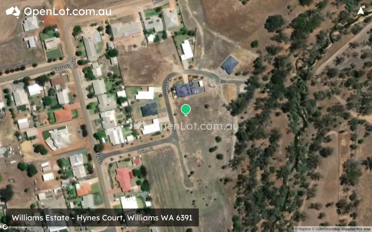 Satellite image for Williams Estate - Hynes Court, Williams WA 6391