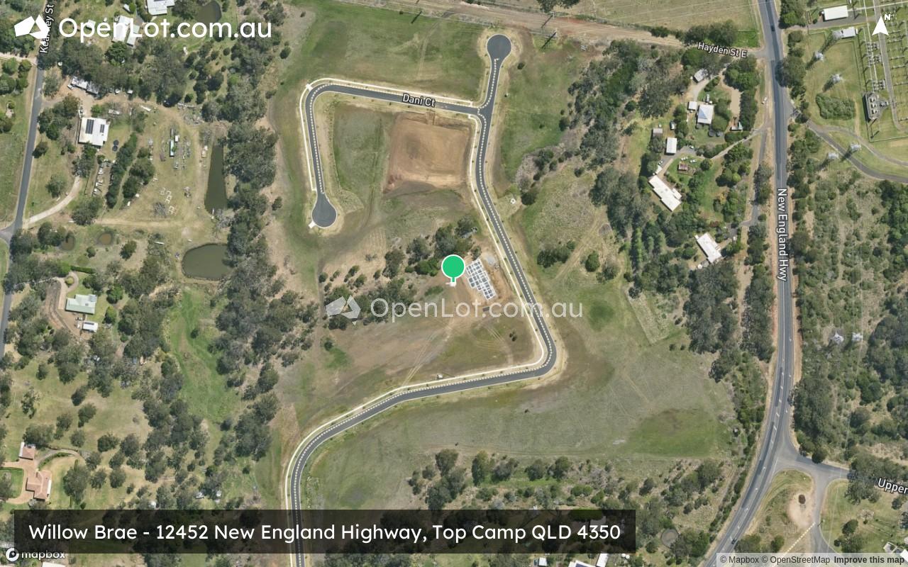Satellite image for Willow Brae - 12452 New England Highway, Top Camp QLD 4350