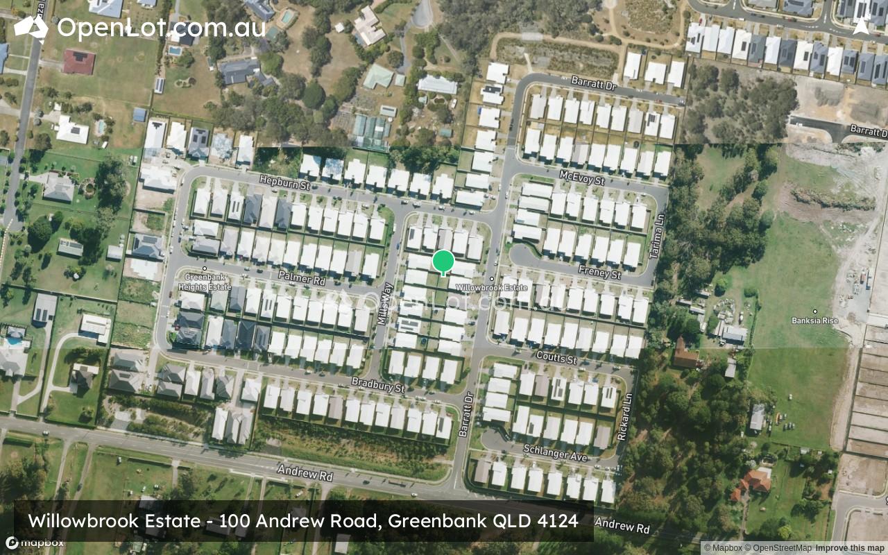 Satellite image for Willowbrook Estate - 100 Andrew Road, Greenbank QLD 4124