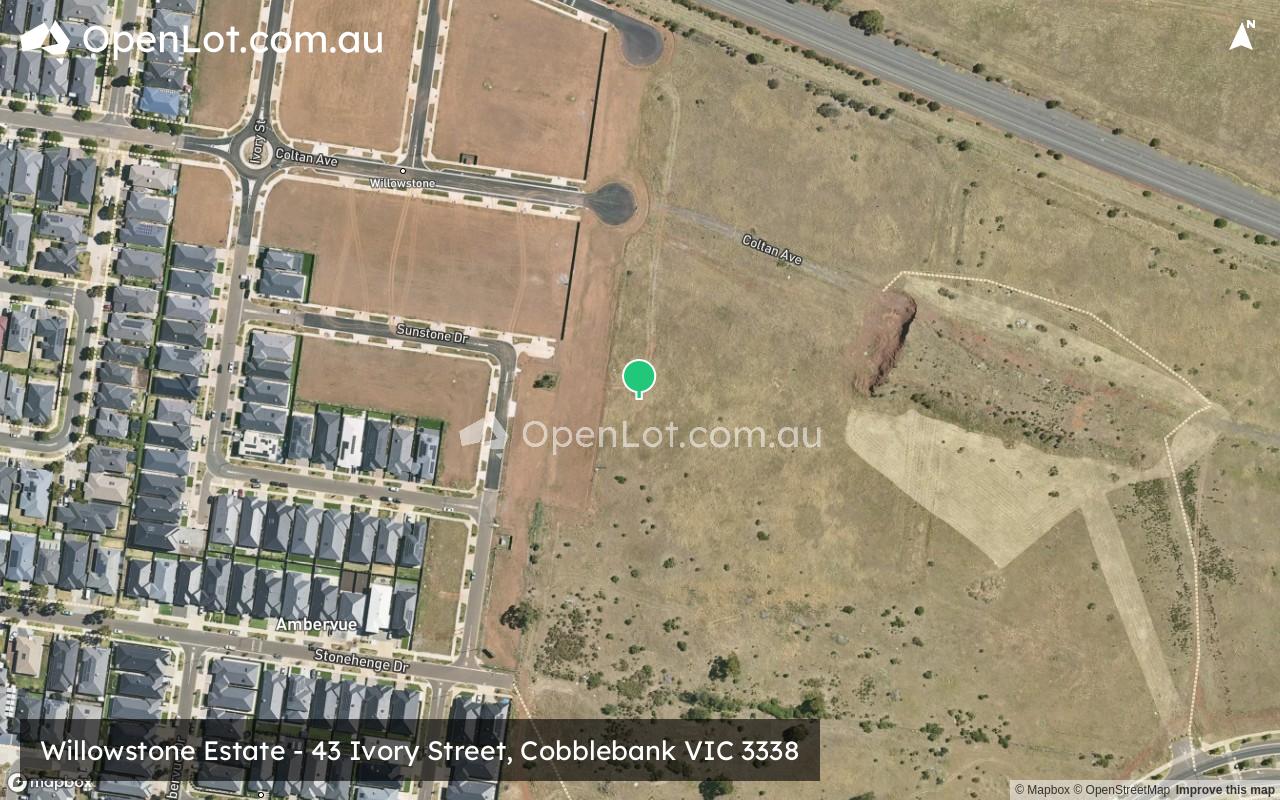 Satellite image for Willowstone Estate - 43 Ivory Street, Cobblebank VIC 3338