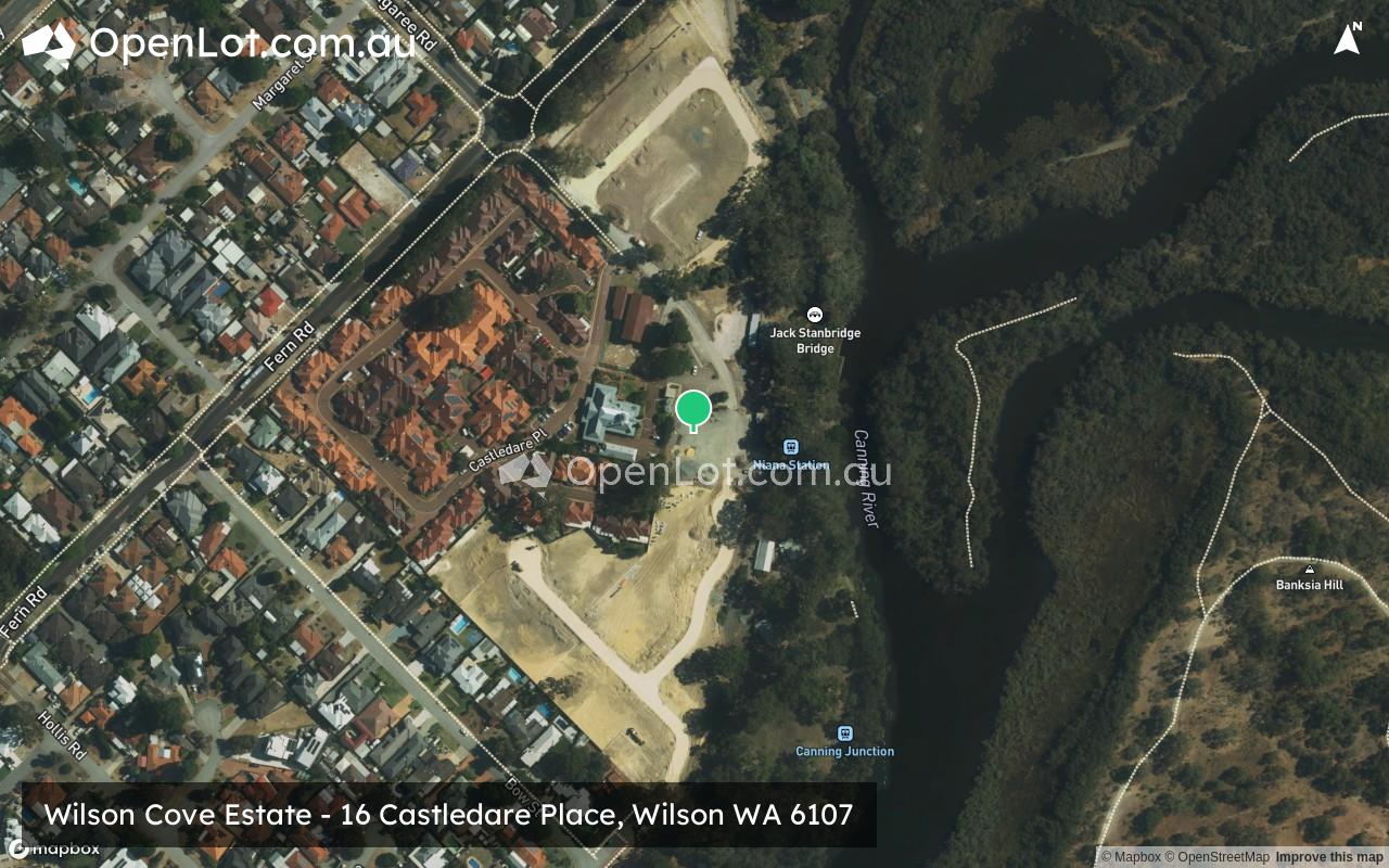 Satellite image for Wilson Cove Estate - 16 Castledare Place, Wilson WA 6107