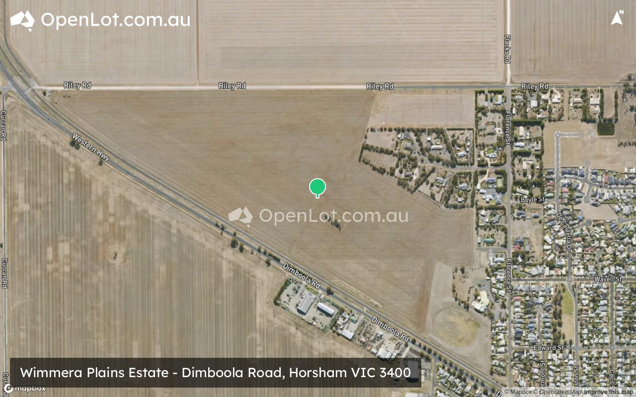 Satellite image for Wimmera Plains Estate - Dimboola Road, Horsham VIC 3400