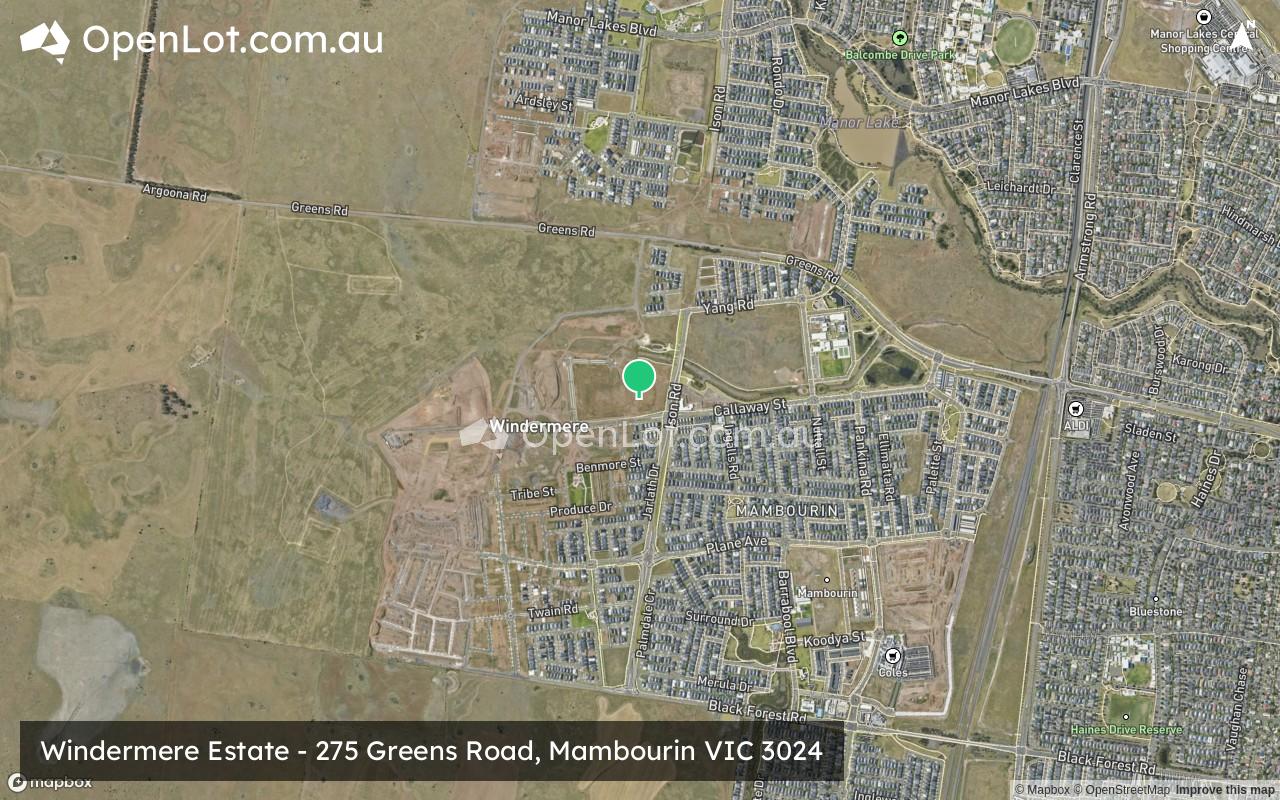 Satellite image for Windermere Estate - 275 Greens Road, Mambourin VIC 3024
