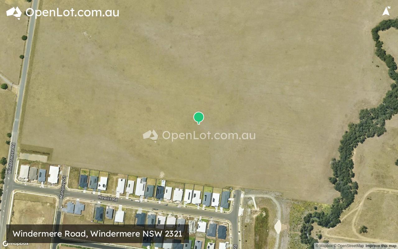 Satellite image for Windermere Road, Windermere NSW 2321