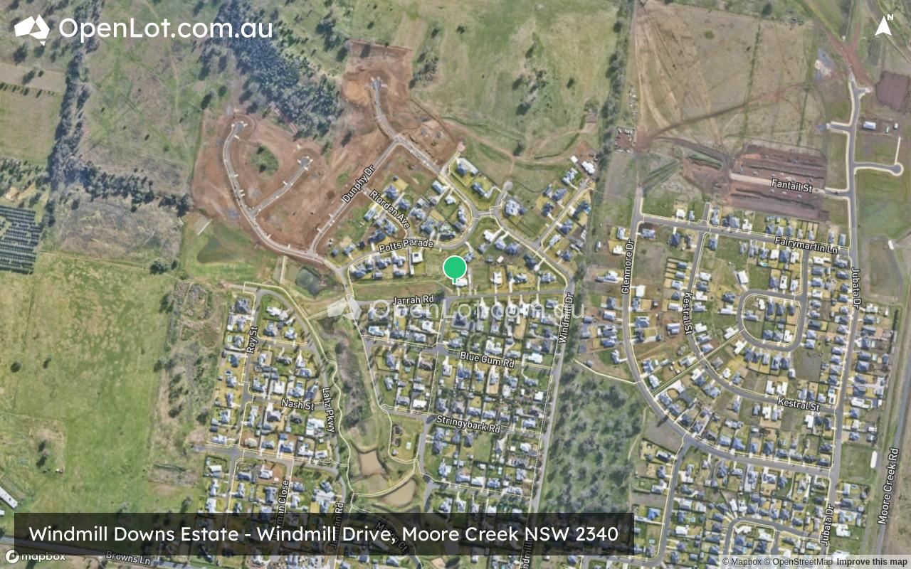 Satellite image for Windmill Downs Estate - Windmill Drive, Moore Creek NSW 2340
