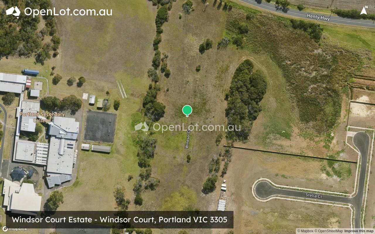 Satellite image for Windsor Court Estate - Windsor Court, Portland VIC 3305