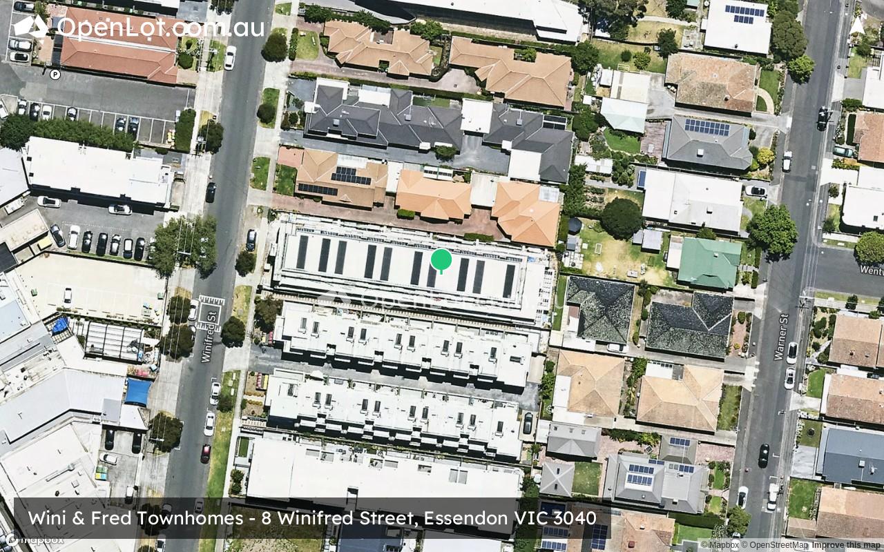 Satellite image for Wini & Fred Townhomes - 8 Winifred Street, Essendon VIC 3040