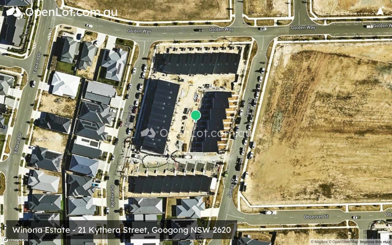 Satellite image for Winona Estate - 21 Kythera Street, Googong NSW 2620