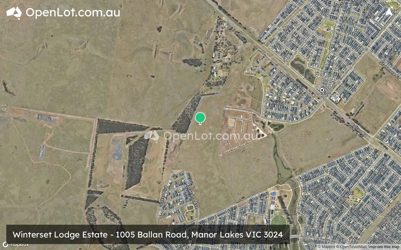 Satellite image for Winterset Lodge Estate - 1005 Ballan Road, Manor Lakes VIC 3024