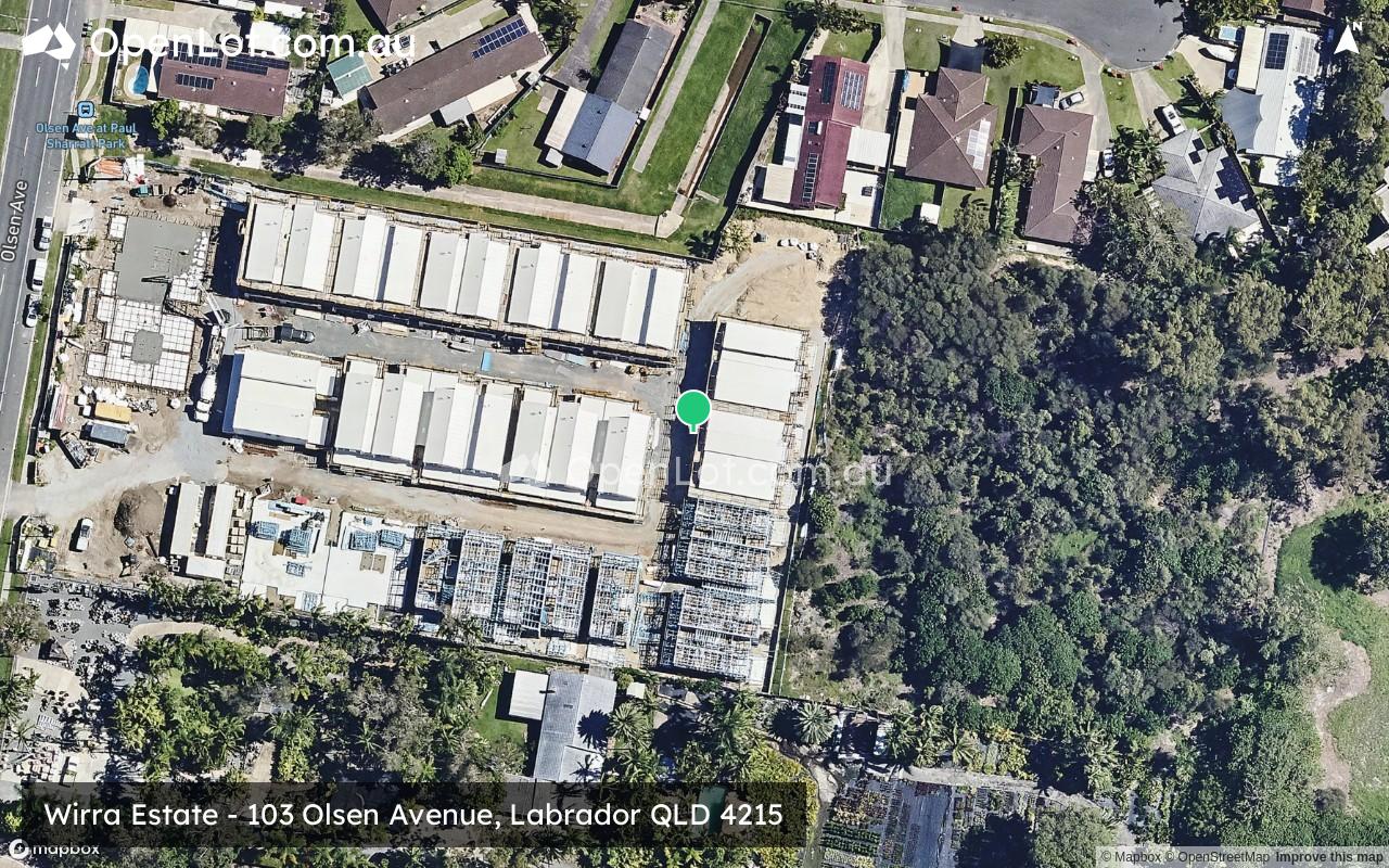 Satellite image for Wirra Estate - 103 Olsen Avenue, Labrador QLD 4215