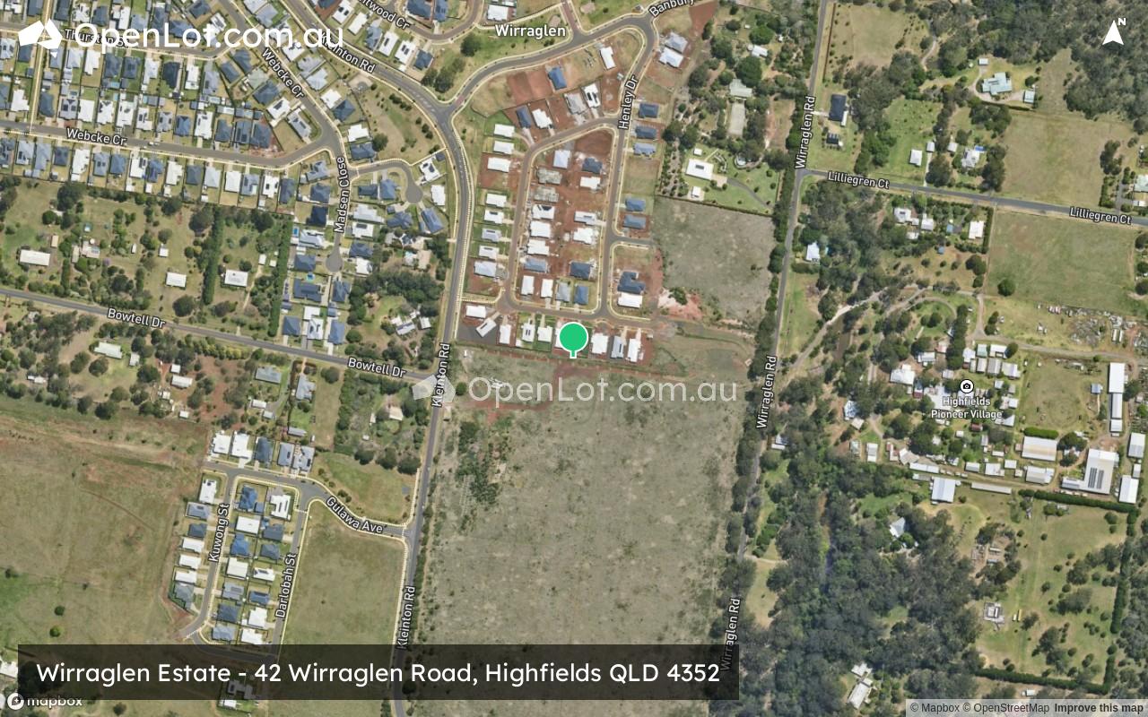 Satellite image for Wirraglen Estate - 42 Wirraglen Road, Highfields QLD 4352