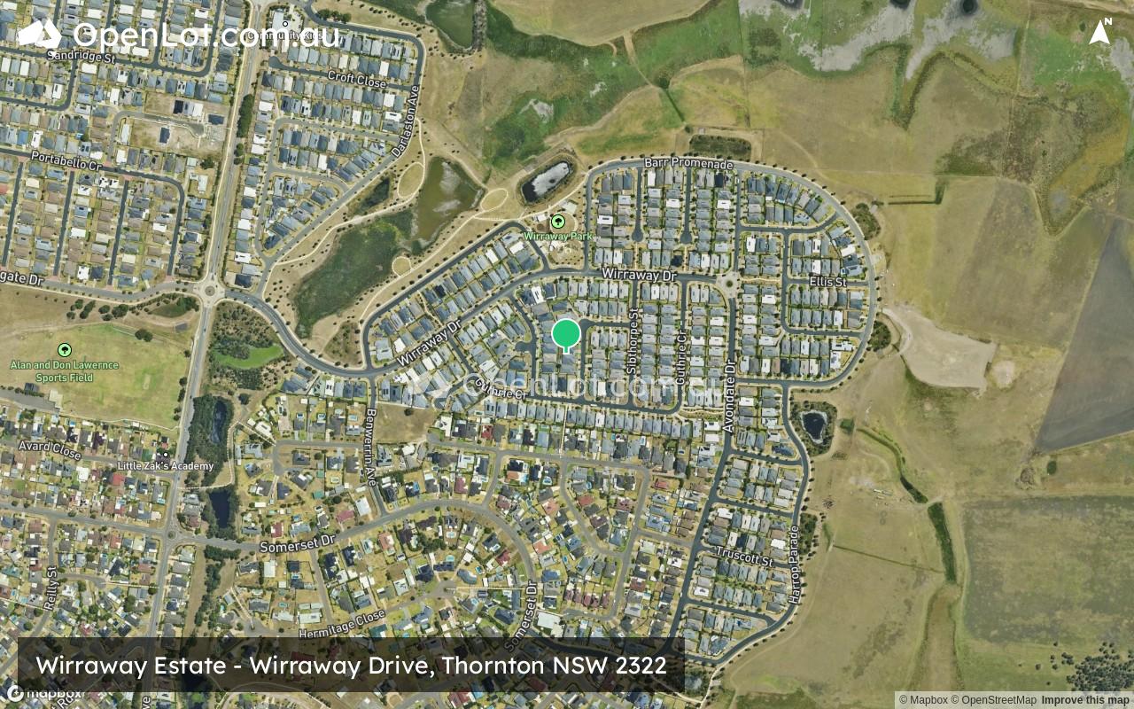 Satellite image for Wirraway Estate - Wirraway Drive, Thornton NSW 2322