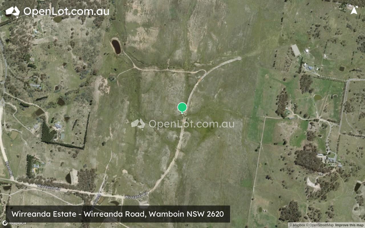 Satellite image for Wirreanda Estate - Wirreanda Road, Wamboin NSW 2620