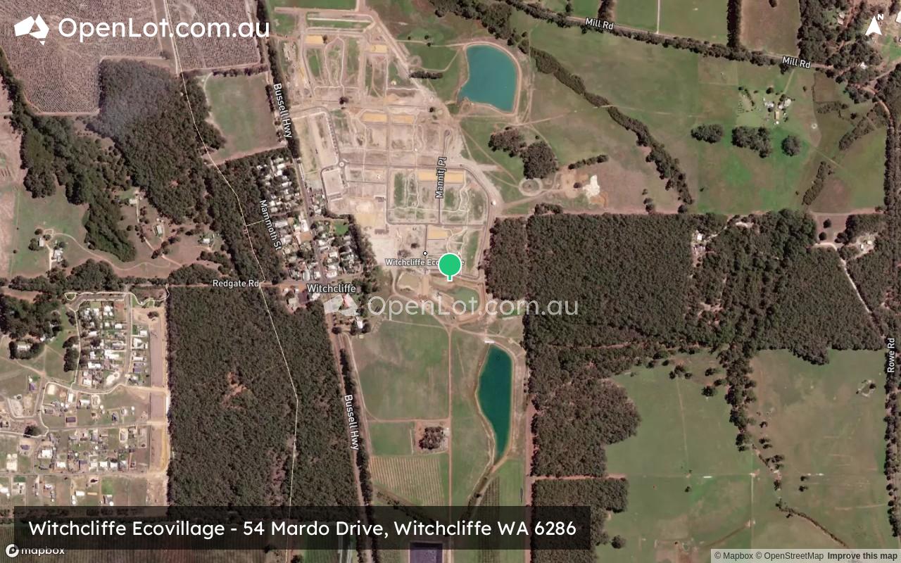 Satellite image for Witchcliffe Ecovillage - 54 Mardo Drive, Witchcliffe WA 6286