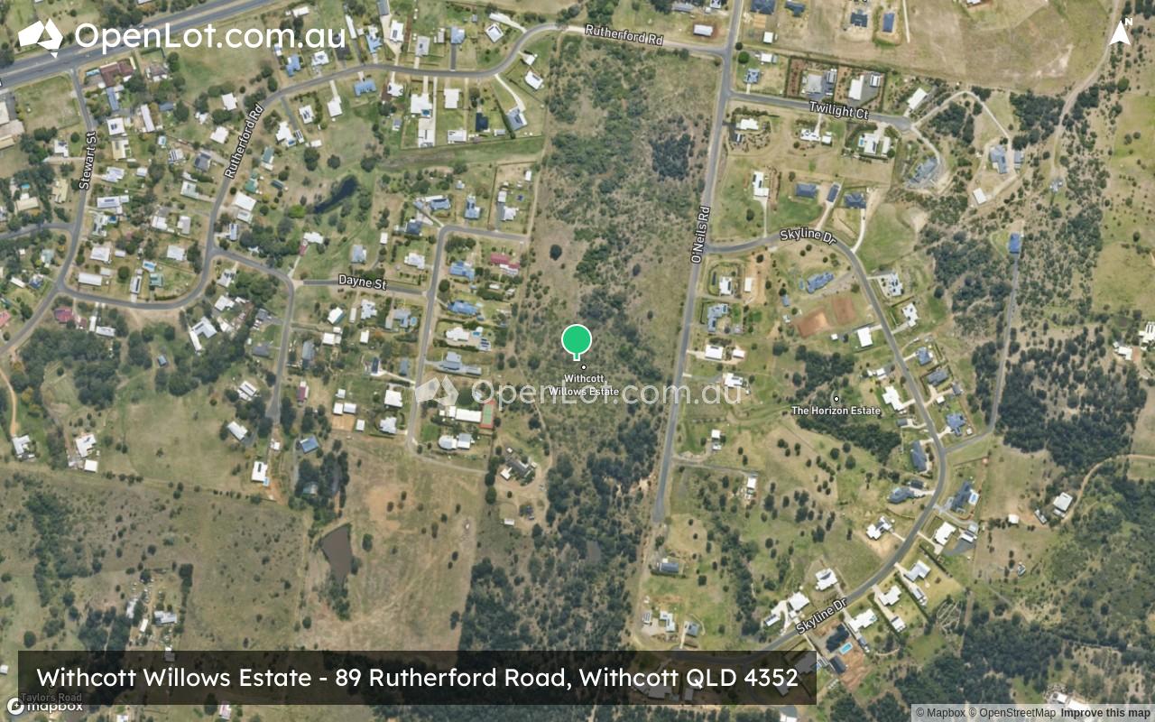 Satellite image for Withcott Willows Estate - 89 Rutherford Road, Withcott QLD 4352