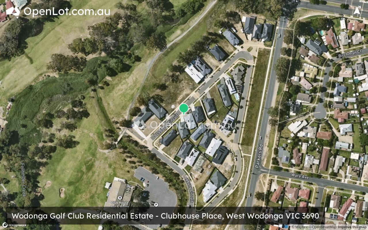 Satellite image for Wodonga Golf Club Residential Estate - Clubhouse Place, West Wodonga VIC 3690