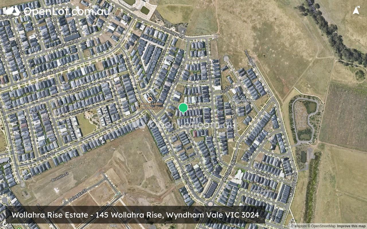 Satellite image for Wollahra Rise Estate - 145 Wollahra Rise, Wyndham Vale VIC 3024