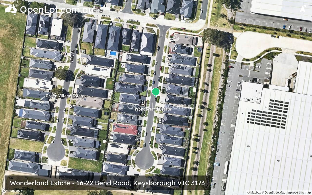 Satellite image for Wonderland Estate - 16-22 Bend Road, Keysborough VIC 3173