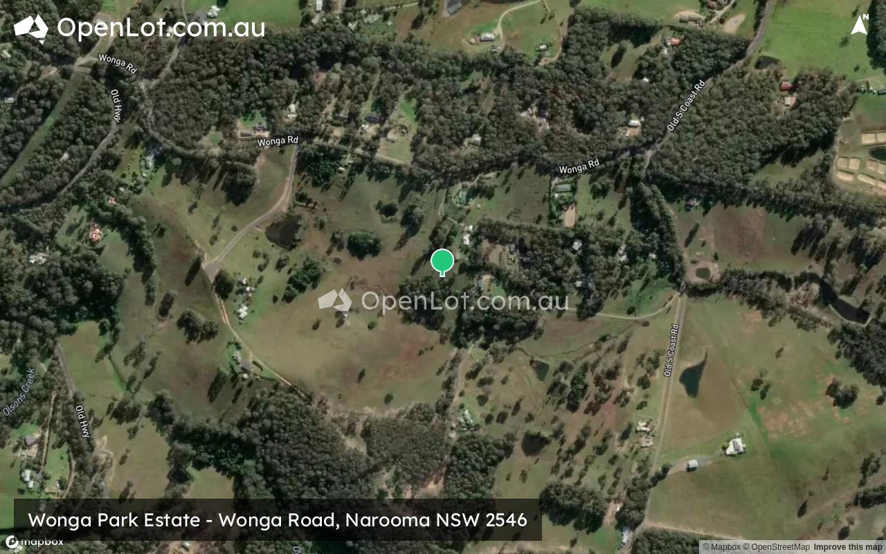 Satellite image for Wonga Park Estate - Wonga Road, Narooma NSW 2546