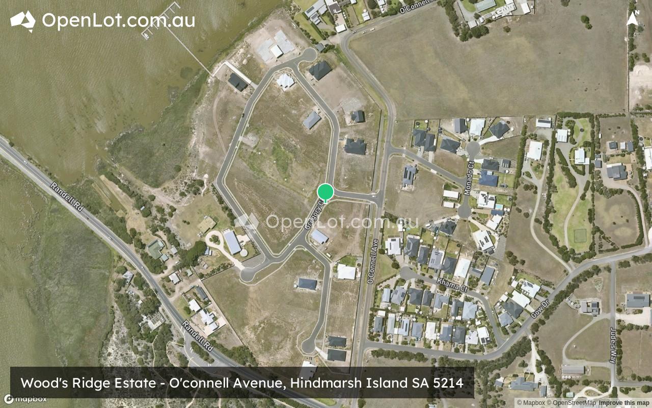 Satellite image for Wood's Ridge Estate - O'connell Avenue, Hindmarsh Island SA 5214