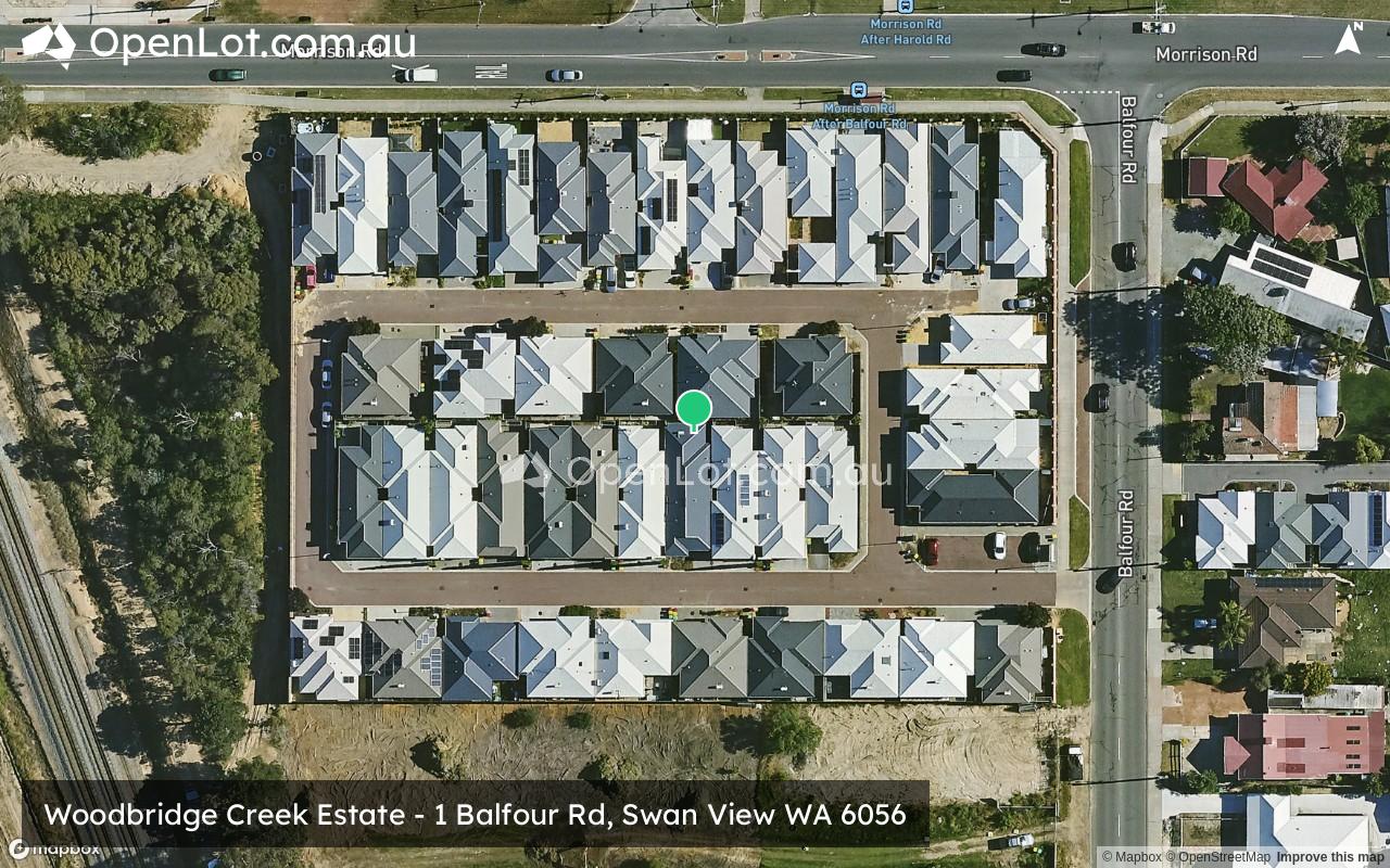 Satellite image for Woodbridge Creek Estate - 1 Balfour Rd, Swan View WA 6056
