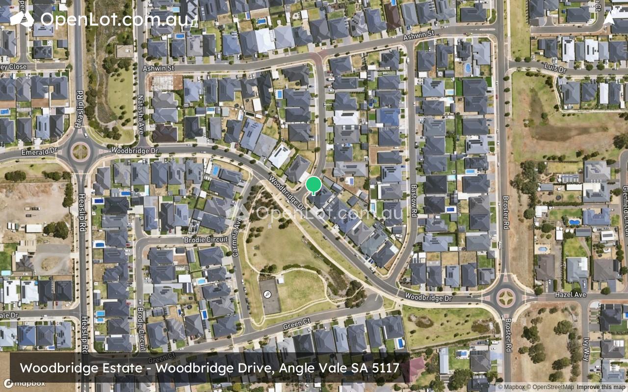 Satellite image for Woodbridge Estate - Woodbridge Drive, Angle Vale SA 5117